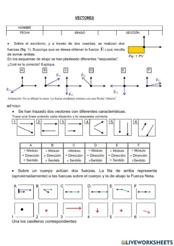 Propiedades vectores