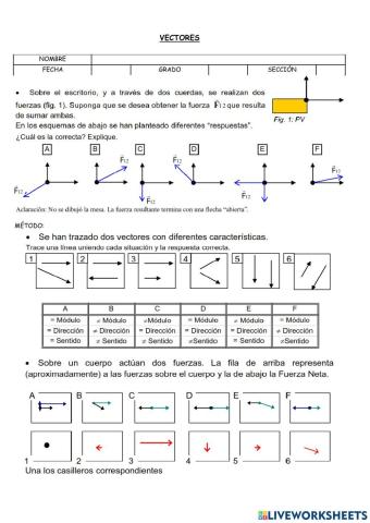 Propiedades vectores