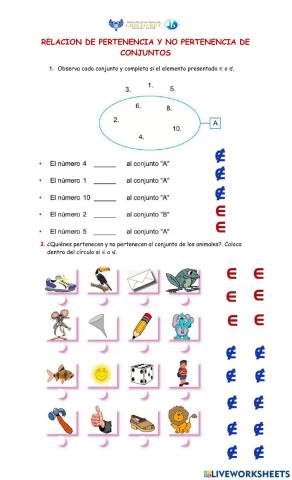 PERTENECE Y NO PERTENECE