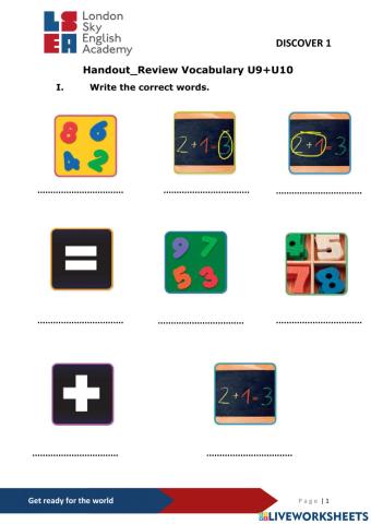 Review vocab Unit 9 10