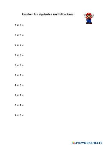 Las multiplicaciones