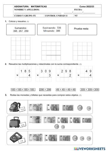 Unidad 11 Matemáticas segundo