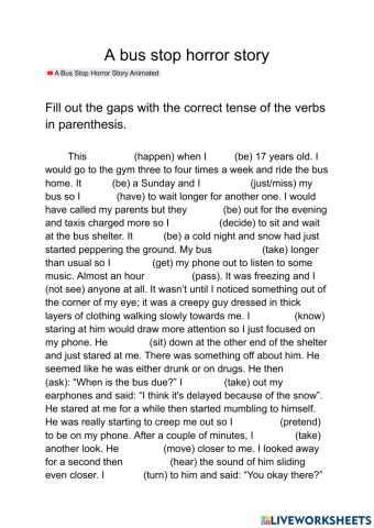 A bus stop horror story