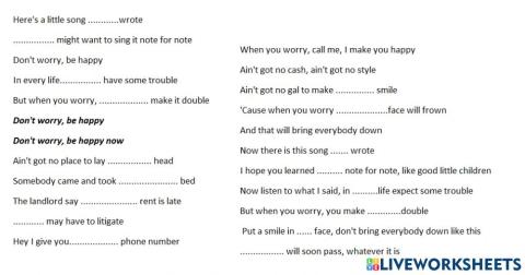 Don't worry, be happy