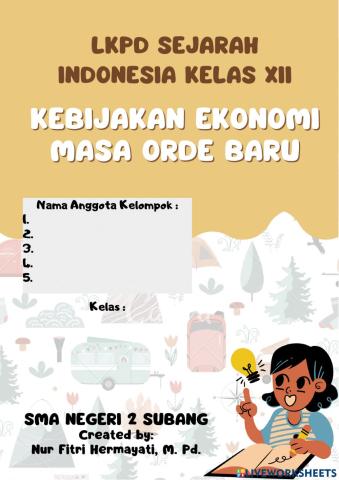 E-Lkpd sejarah indonesia kehidupan ekonomi orde baru