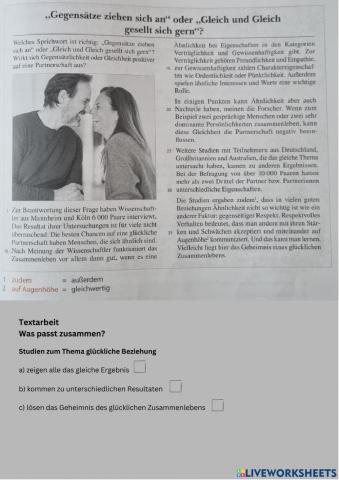 Gegensätze ziehen sich an?