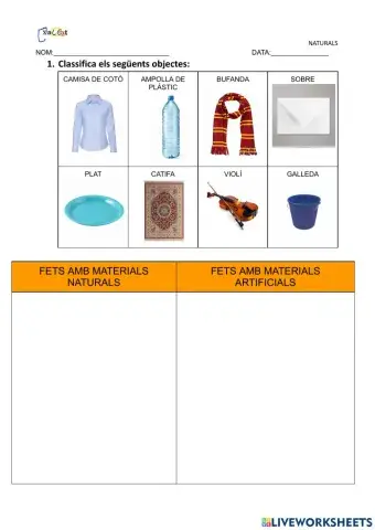 Classificació dels objectes