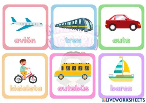 2 vocabulario medios de transporte