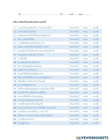 การเคลื่อนที่