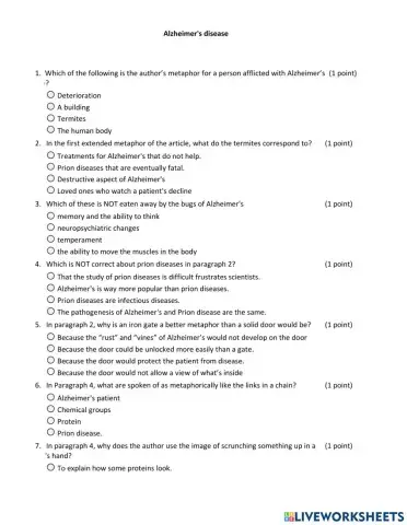 TRS6 - Biology (2) - Alzheimer