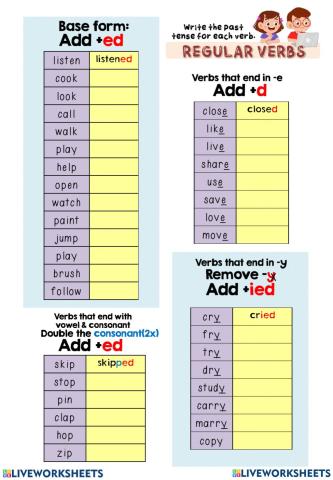 Verbs (past simple )