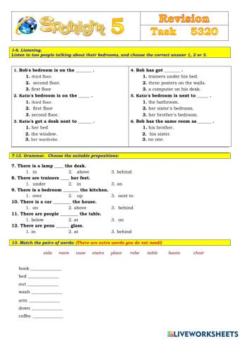 Spotlight 5 Task 5341