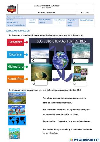 Evaluación de Ciencias Naturales