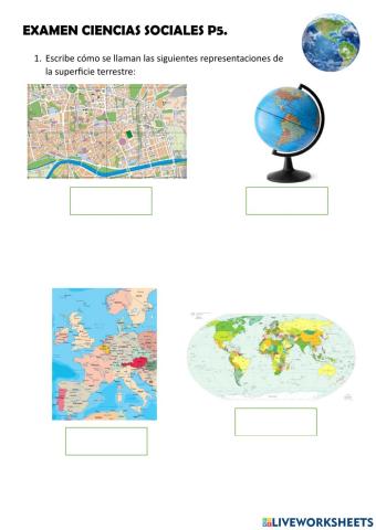 Examen geografía España y Europa