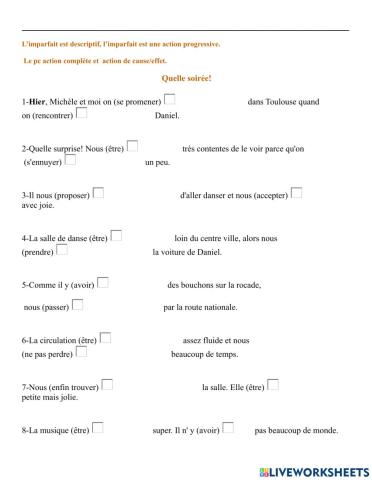 Imparfait et passé composé