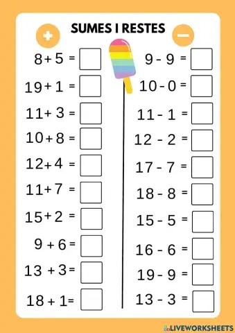 Sumes i restes horitzontals 5