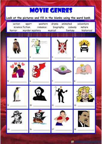 Movie Genre Fill in the Blank