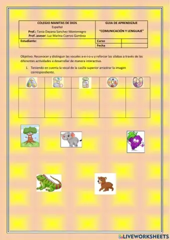 Las vocales y silabas