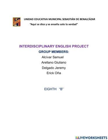 Interdisciplinary english project