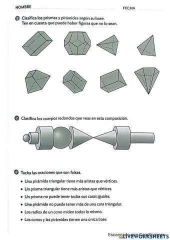 Poliedros y cuerpos redondos