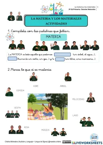 La materia y sus propiedades