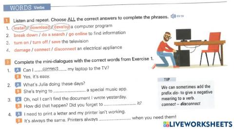 Technology and verbs