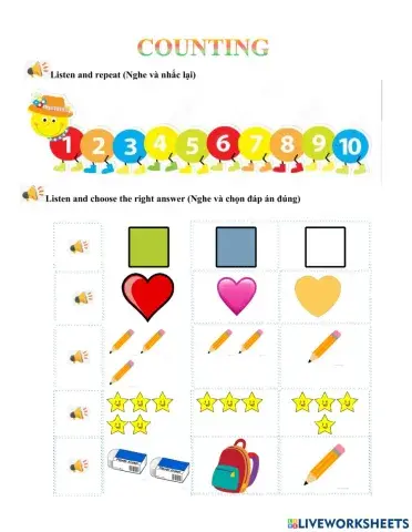 Numbers: 1-10 counting