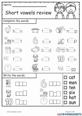 Short vowels