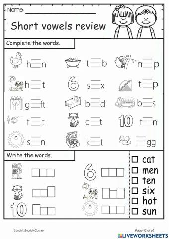 Short vowels