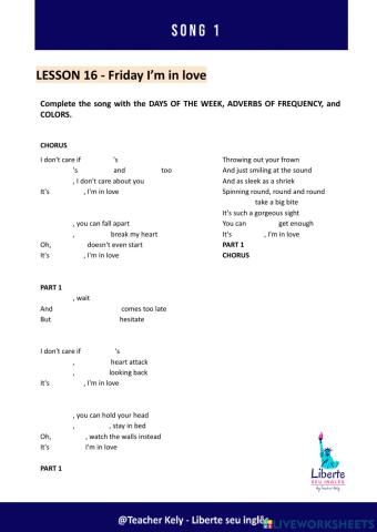 LESSON16-FridayI'mInLove