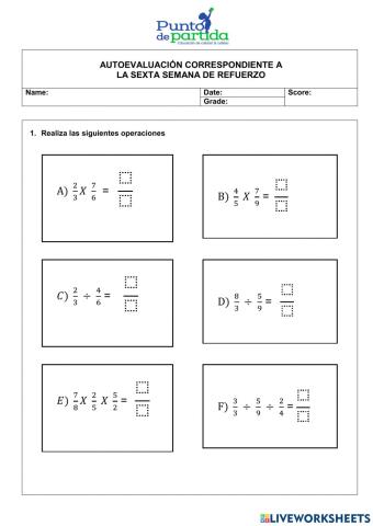 Repaso de la sexta semana