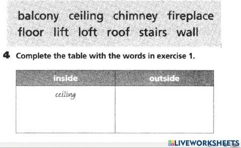 Vocabulary Parts of house by Teacher Kasim