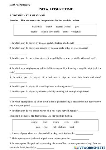 Mindset for ielts - level 1 - unit 6 - vocabulary