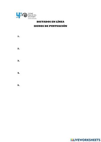 Dictado signos de puntuación