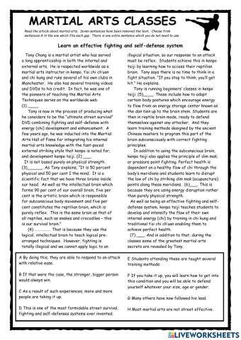 Martial Arts Intermediate Reader