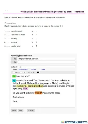 Writing: Introducing yourself in email