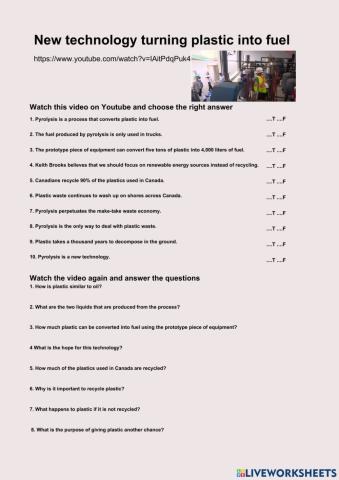 New technology turning plastic into fuel