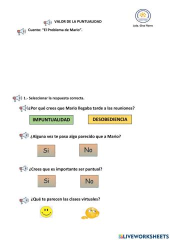 Valor de la Puntualidad