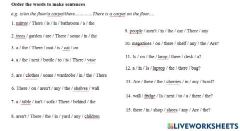 There is-there are, some, any