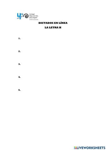 Dictado letra H