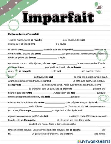 L'imparfait