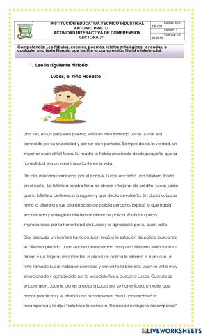 Lecturas de comprension