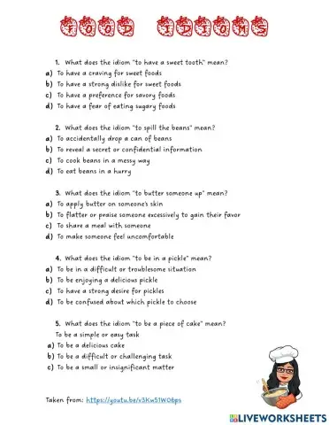 Food idioms