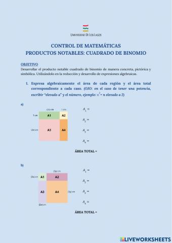 CONTROL CUADRADO DE BINOMIO