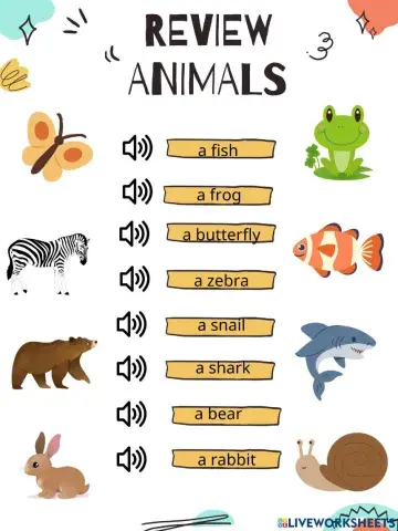 Lesson 29: review animals