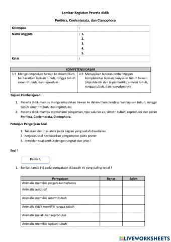 Avertebrata siklus 1 ppl 1 biologi