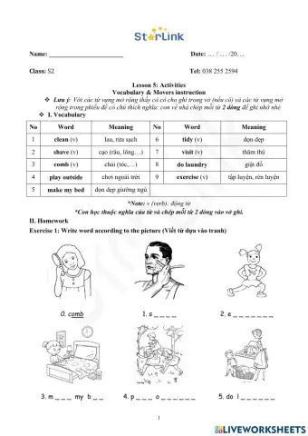ONLINE-Viet-W5-S2-L5-Vocabulary - Movers instruction