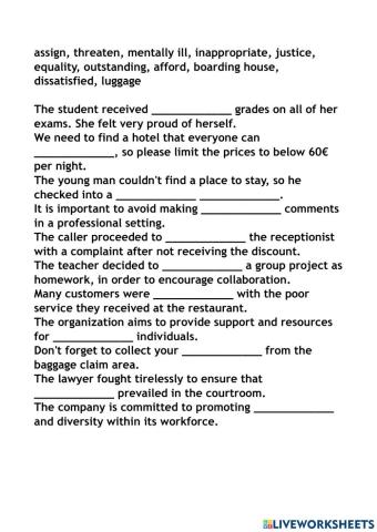 Vocabulary - Reading Passage 1 - LRN B2 January 2023
