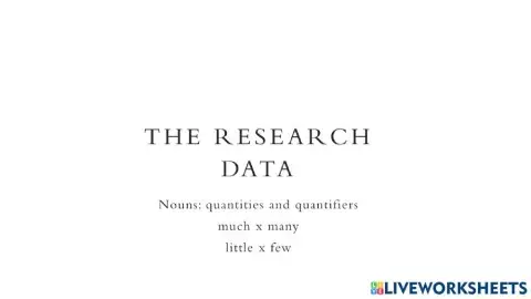 Nouns from a Medical Research