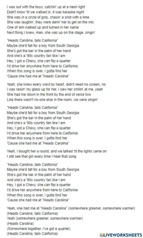 Heads Carolina tails California